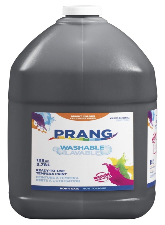 Prang Washable Paint, Black, 1 Gal Bottle - Image 1